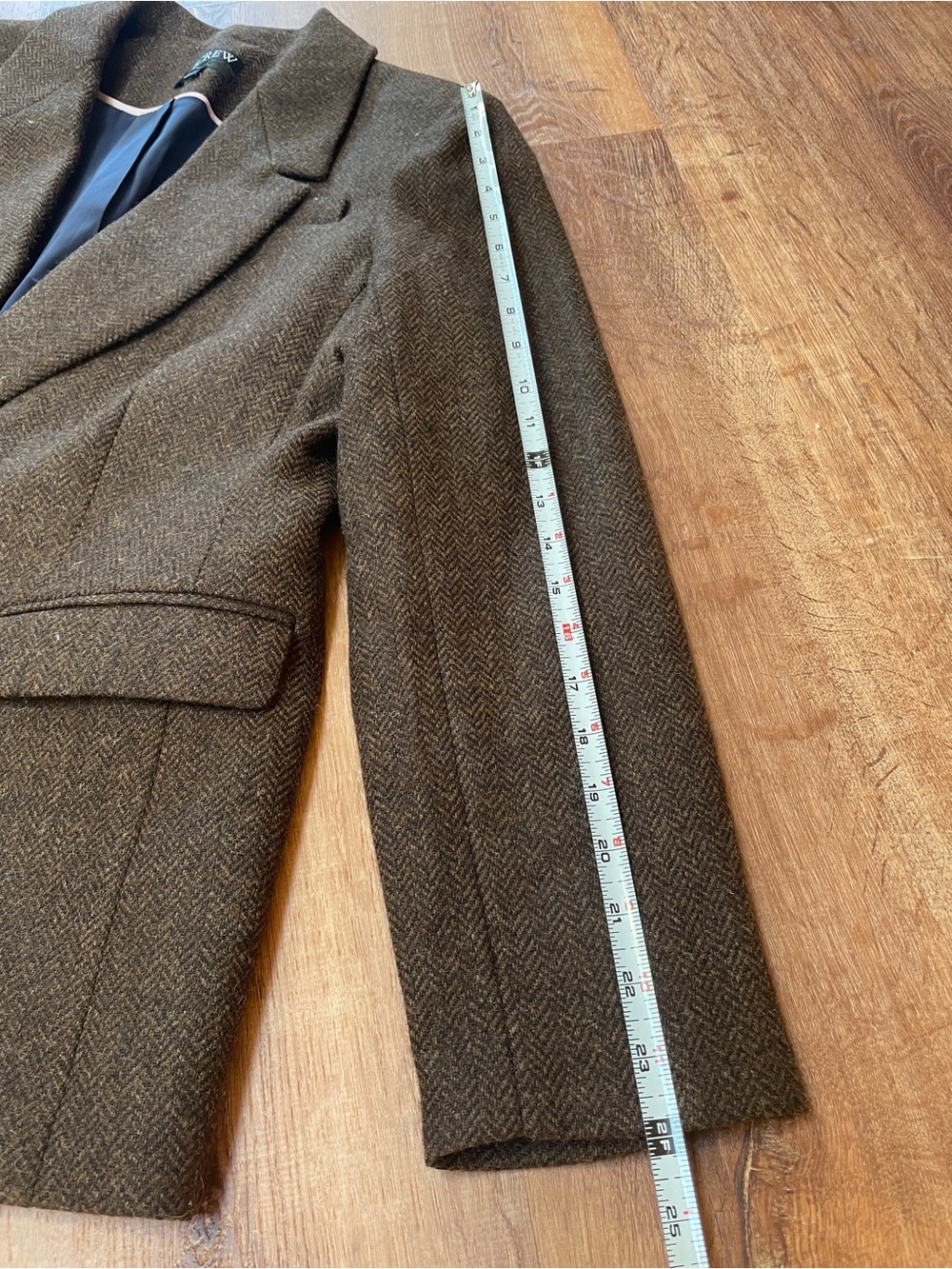 J Crew Womens Willa Wool Blazer Size 12 Brown Gold Buttons Academia Preppy # - Picture 12 of 12
